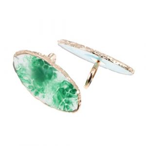 FONDOTIN 2 pièces Palette de Mélange Vernis à Ongles Résine Anneau Portable pour Manucure DIY Palette de Couleurs Ongle Gel pour Artistes et Présentoir Nail Art (KIOONG, neuf)