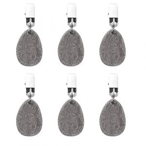 IFUDE Marbre Poids de Nappe, 6 Morceaux Pince Nappe Table Epaisse Poids Nappe Poids de Nappe Décoratifs Pinces pour Nappe Exterieur pour Fête de Famille/Camping/Mariage/Jardin (6 Morceaux) (ALUONA, neuf)