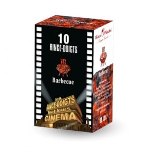 CALLVIN | Les Doigts au Cinema | Rince-Doigts Barbecue Humour | Boîte de 10 Rince-Doigts Humoristiques Inspirées du Cinéma | Idéal pour les Amoureux du BBQ et les Fans de Films Cultes (Callvin Condoms, neuf)