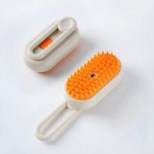 SYFUNLV Peigne 3 en 1 pour Chats et Chiens,Brosse de Nettoyage pour Poils d'animaux,Brosse de soin massage en Silicone,Brosse d'&eacute;pilation Rechargeable par USB,pour Chien Chat Animaux (Marron) (XJ..., neuf)
