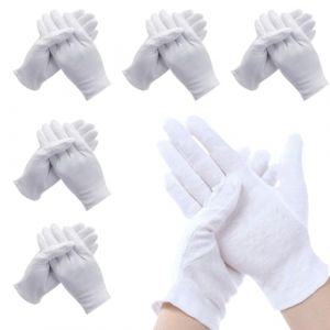 6 Paires Gant Coton Blanc Hydratants Eczema, Gants de Travail Contre N&eacute;vrodermite, Gants Protection l'ecz&eacute;ma pour Peau S&egrave;che et Sensible (DINODANUBE TRADING, neuf)