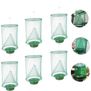 Sutify 6 Pack Piège à Mouches Garden Ranch Orchard Trap, Ranch Fly Trap Fly Trap Flay Catcher, Le piège le plus efficace jamais fabriqué avec des pots de fleurs attrape-fleurs 2021 New Fly Red (CHUANQINSHANGMAO01, neuf)