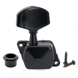 Musiclily Pro R15J 15:1 Ratio Mécanique Guitare Semi-scellée Individuelle Côté Basse Tuner avec Bouton Grand Hexagonal pour Guitare Acoustique électrique, Noir (Musiclily Direct France, neuf)