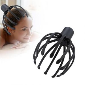 Masseur de t&ecirc;te en forme de pieuvre, masseur de t&ecirc;te de cuir chevelu &eacute;lectrique mains libres, masseur de griffes de poulpe r&eacute;glable &agrave; trois vitesses, Massage Cheveux et T&ecirc;te (MEGAN STOCKDALE LTD, neuf)