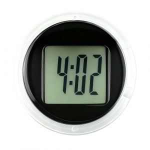 wilcractk Horloge Num&eacute;rique de Moto Mini Horloge Adhesive ABS Noir pour Moto V&eacute;lo Scooter Usage Ext&eacute;rieur Durable et Compact (zhumaodianzishangwu, neuf)