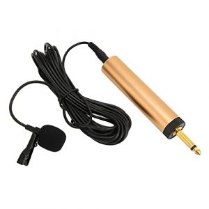 Microphone Cravate Filaire, C&acirc;ble 3,5 Mm 5 M / 16,4 Pieds Micro-Cravate &agrave; Condensateur Omnidirectionnel Portable avec Adaptateur 6,5 Mm Microphone &agrave; Clip Filaire (Sharainny, neuf)