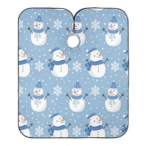 Bonhomme De Neige D'Hiver Flocons De Neige Blouse Coiffeur Anti-Taches Peignoir Coiffure Imperméable Robe De Coiffure Pour Salon Barbiers Instituts De Beauté 140X168Cm (guangzhouhongchenmaoyishanghanggerenduzi, neuf)