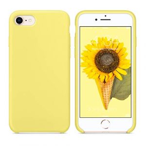 SURPHY Coque iPhone SE 2022, Coque iPhone SE 2020, Coque iPhone 8 iPhone 7, Coque Silicone Liquide Anti-Rayures Premium, Housse Doux Étui Anti-Choc pour iPhone SE 3/SE 2/8/7 4,7"(Jaune) (SURPHY-FR, neuf)