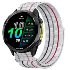 OUTPUTBT Nylon Bracelet 22mm Compatible avec Garmin Venu 3/2, Forerunner 570 47mm/970/265/255/V&iacute;voactive 4/CMF/HUAWEI/SUUNTO/COROS/Polar/AMAZFIT Bip6/Balance Remplacement Quick Release Homme Femme (OUTPUTBEAUTY, neuf)