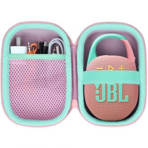 Lebakort Dur Étui Housse Cas Compatible avec JBL Clip 5 / JBL Clip 4 Enceinte Bluetooth Ultra-Portable (Rose) (Lebakort-EU, neuf)