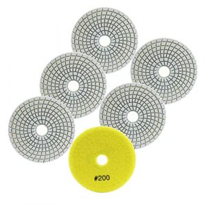 FOCSTOL Disque Diamant de Polissage - 6 pièces 100mm #200 Tampon Polissage Diamant pour Granit Marbre Pierre Artificielle Quartz pour Meuleuse d'angle (FOCSTOL TOOLS, neuf)