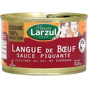 LARZUL - LANGUE DE BOEUF SAUCE PIQUANTE 1/2 410G - LOT DE 2 (Ma Biotique, neuf)