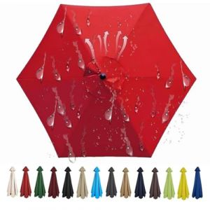 ZGantrix Housse de Rechange pour Parasol 200cm 250cm 270cm 300cm Toile Parasol d'extérieur À 6 Baleines Auvent de Rechange pour Parasol de Terrasse Tissu de Polyester(L59,3.0M 9.8ft/6 Ribs) (YEYE-SHOP, neuf)