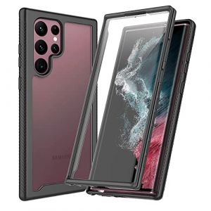XINNI Coque pour Samsung Galaxy S22 Ultra 5G Antichoc Housse avec Prot&egrave;ge &eacute;cran, 360 Degr&eacute;s Full Body Etui Solide Double Face Bumper Portable Transparent Housse (Fengqi UK, neuf)