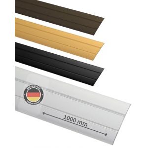 Gedotec Barre de seuil adhesive 1000 mm Alu Argent, Longueur 1m, largeur 37 mm I Made in Germany I Seuil de porte adhesif en aluminium anodis&eacute;, profil&eacute; de transition sans percer (HWT Pro, neuf)