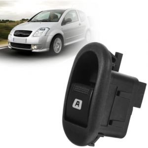 Interrupteur Bouton l&egrave;ve-vitre compatible C2 C3 C3 Pluriel/Peugeot 1007 compatible &ndash; 4 broches &ndash; Remplacement Commande &eacute;lectrique 12V - OEM 96401469XT / 6554 L7 Avant Arri&egrave;re, Gauche ou Droit (Shop Ta Pi&egrave;ce, neuf)