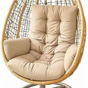 AQIGR Coussin Fauteuil Suspendu, Coussin de Jardin, Coussin de Remplacement pour Chaise D'oeuf Suspendue Intérieur et Extérieur, Coussin Balancelle, pour Terrasse, Jardin(Kaki) (AMZGRZ, neuf)