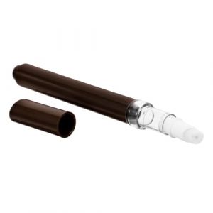 G&eacute;n&eacute;rique Stylo &agrave; Huile pour Cuticules Rechargeable 2 Ml Flacon Vide Caf&eacute; avec Embout Pinceau &agrave; Fen&ecirc;tre Stylo Vernis &agrave; Ongles Format Voyage Multifonction pour Soins des Ongles et L&egrave;vres (CLACKUI, neuf)