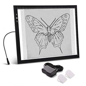 HSK A3 Tablette Lumineuse verrouillage/déverrouillage Bouton Ultra Mince 6MM Alimentation Luminosité Réglable Tablette De Dessin À LED 6000 Lux (HSK LED, neuf)