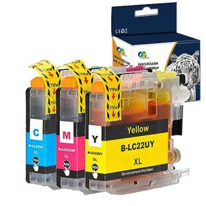 Caidi® LC22UXL Remplacement pour Brother LC22U XL Grande Capacité Cartouches d'encre Compatible avec Brother DCP-J785DW MFC-J985DW Imprimante 3X(1Cyan/1Magenta/1Jaune) (ZHU HAI LICAI Electronic Technology Co., Ltd, neuf)