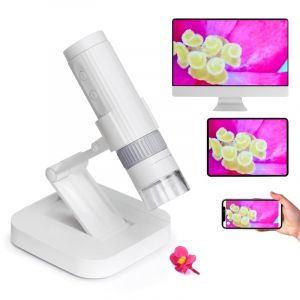 MatataStudio M2C Microscope num&eacute;rique USB pour Enfants, microscopes num&eacute;rique WiFi 50X-1000X 2 en 1 avec cam&eacute;ra HD, Support r&eacute;glable, LED, Mini Microscope de Poche pour t&eacute;l&eacute;phone Portable, iPad, PC (Matatalab, neuf)