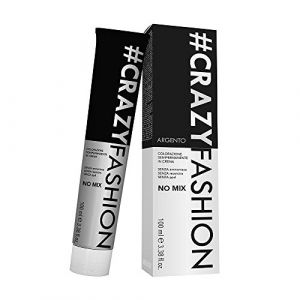 Crazy Fashion, Coloration Semi-Permanente, sans Ammoniaque, Résorcinol et PPD, Coloration Crème Semi-Permanente, Durée 6 à 8 Shampoings, Couleur Argent, 100 ml (Capello Point - Professional Beauty Milano, neuf)