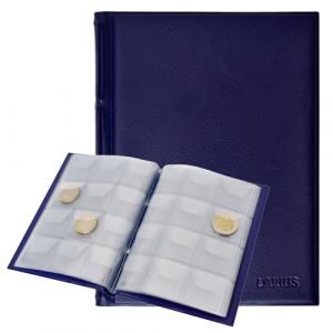 Larius Album pour pièces de monnaie pour 120 pièces de 2 euros, rangement de pièces commémoratives (bleu) (Larius Group Dmitrii Nikolaev, neuf)