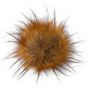styleBREAKER Pompon en Fausse Fourrure pour Bonnets, Fourrure synthétique, Pompon d'hiver 04024161, Couleur:Beige-Brun-Noir (styleBREAKER, neuf)