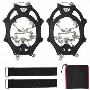 RiuCrepian Gr&ouml;del pour chaussures de randonn&eacute;e, crampons de 26 dents en acier inoxydable &eacute;pais, crampons pour chaussures de randonn&eacute;e, crampons pour chaussures de montagne, antid&eacute;rapants pour hommes (LONGKI, neuf)