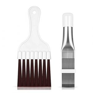 2 Pièces Brosse de Climatiseur Peigne d'Aileron de Condensateur de Climatiseur Brosse de Nettoyage à Ailettes Nettoyeur d'Ailettes de Climatiseur Nettoyage de Bobines de Réfrigérateur Outil (lizengliangdeouzhoudianpu, neuf)