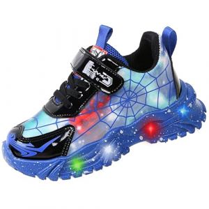 Vorkhuaeri Chaussures Lumineuses pour Garçons et Filles, Baskets de Marche LED Enfants, Baskets Clignotantes Mode, Chaussures Course Athlétiques (25,C-Blue) (CHEMANEU, neuf)