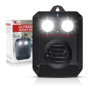 Ultrason Souris Et Rats avec Lumière LED, Repulsif Souris Et Rats Ultrason Puissant, Noir Ultrason pour Souris, Intérieur pour Souris, pour Cuisine, Voiture et Jardin Extérieur (EU-HENGHUIRONG, neuf)