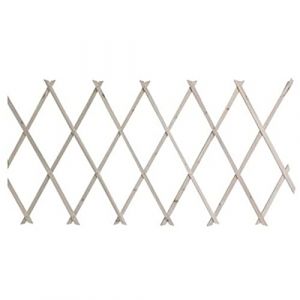 Tradineur Treillis extensible en bois naturel, structure pour plantes grimpantes, d&eacute;coration de jardin, s&eacute;paration d'espace, int&eacute;rieur, ext&eacute;rieur, maison, 180 x 90 cm (TRADINEUR, neuf)