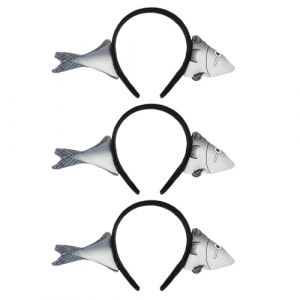 TOVINANNA 3pi&egrave;ces Serre-t&ecirc;te Poisson Sal&eacute; Cr&eacute;oles Fantaisie Forme de Poisson pour Streaming Direct Accessoire de D&eacute;guisement pour Cosplay F&ecirc;tes Spa (Qieiyi, neuf)