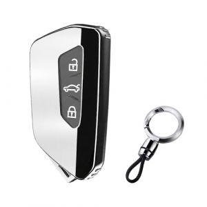 ARYIMYDP Housse TPU Compatible Volkswagen Golf 8, Coque Cl&eacute; Voiture avec Anneau M&eacute;tal, Pour ID.3 ID.4 X et Cupra Formentor Seat Leon, Accessoires Auto de Remplacement Pliable (UIRYFAZHANYOUXIANBAODAN, neuf)