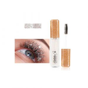 Mascara &agrave; paillettes pour cils - Effet scintillant - Longue dur&eacute;e - Noir (blanc, taille unique) (fenghongg, neuf)