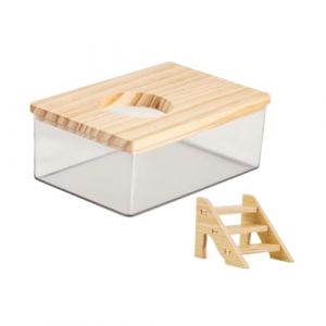 Baoblaze Bac &agrave; Sable pour Rongeurs, Espace de Bain en Acrylique, Toilettes pour Animaux, S (Baoblaze Online, neuf)