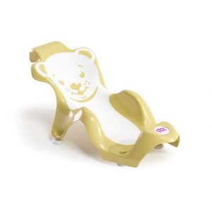 OKBABY Buddy - Transat Anatomique avec assise en gomme anti-d&eacute;rapante pour le bain des nouveaux-n&eacute;s 0-8 mois (8Kg) - Jaune (Miraweb Shopping, neuf)