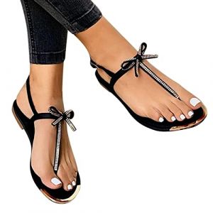 Sandales CompenséEs Pour Femme Classiques - Piscine Plage Sandales Claquette Femme éTé Sandale Femme Cuir Sandales Plates Toe Comfy Chaussures Mules Talon Haut Tongs Pantoufles DéContractéEs (Promotion Nouvel An, neuf)
