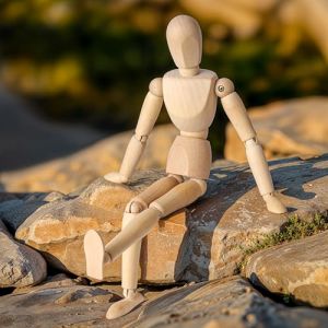 Mannequin en Bois Kurtzy 30,5 cm Pantin Articul&eacute; Unisexe pour Dessin et Peinture Parfait pour la D&eacute;co Int&eacute;rieur (Tinyyo Europe, neuf)