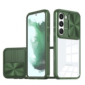 Dqtaoply Dqtaoly Coque Transparente pour Samsung Galaxy S23 Case avec Lentille Coulissante Cam&eacute;ra Protection &Eacute;tui, Antichoc Silicone TPU + PC Dur Housse pour Samsung Galaxy S23(Vert) (Dqueen-eur, neuf)