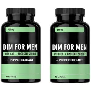 DIM pour Hommes 300mg, Favorise l'&Eacute;quilibre Hormonal et la Vitalit&eacute;,2pcs (WHXZSM, neuf)