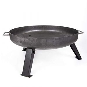 Köhko Brasero en Fonte pour Jardin -Ø 55 cm Brasero avec poignées et Pieds Pliables et Amovibles 41005-055 (Köhko-Shop, neuf)