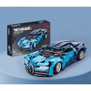Bugatti Chiron Jeux de Briques, Assemblage Style Lego 1408 piècesdimension 45 x 30 x 7 cms eclairage Non fourni, en Option ! (TOYSWORLD - WORLDECOFLAG, neuf)