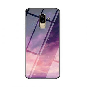 MadBee Coque pour Samsung Galaxy J8 2018 [avec Film de Protection &eacute;cran],Coque avec Rev&ecirc;tement Arri&egrave;re en Verre Tremp&eacute; avec Motif Ciel &eacute;toil&eacute;+ TPU Silicone Souple Case Cover (Ciel &eacute;toil&eacute; Violet) (Mo-Beauty EU Store, neuf)