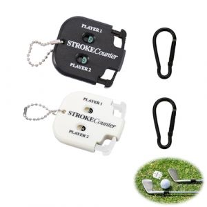 2pcs Compteur de Score de Golf,avec 2 Mousquetons l&eacute;ger et Portable Compteur de Score Golf de Buteur Pratique Clicker de Compteur de Sport en Plein Air Pour Diff&eacute;rents Types de Comp&eacute;titions et de Jeux (Moxuzhukeji, neuf)