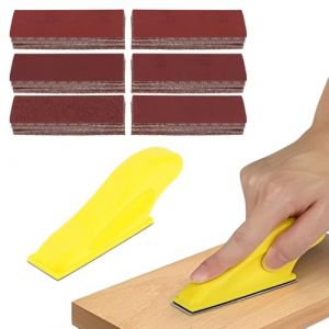 YUPZAR Kit de Pon&ccedil;age Manuel Micro Ponceuse avec 30 Feuilles de Papier Abrasif Papier a Poncer Carrosserie Pon&ccedil;age Bloc de Pon&ccedil;age Manuel carr&eacute; pour Cale a Poncer Carrosserie (Olen Olesjame O&Uuml;, neuf)