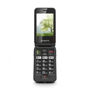Emporia Joy-LTE T&eacute;l&eacute;phone Portable &agrave; Rabat 4G Volte pour Personnes &acirc;g&eacute;es sans contrat avec Bouton d'appel d'urgence &Eacute;cran 2,8" Rouge (ZOOM ICI, neuf)