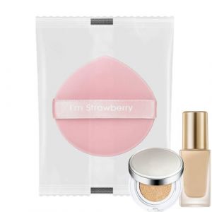 Houppette &agrave; poudre &ndash; Applicateur de cosm&eacute;tiques pour le visage, outil de m&eacute;lange doux, accessoire de maquillage doux, gadget de beaut&eacute; de finition, article cosm&eacute;tique portable pour une utilisation de (Jinxiae, neuf)