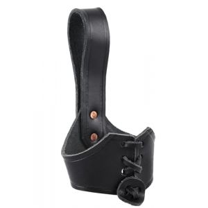 Corne &agrave; boire Support ceinture en cuir pour un Corne &agrave; boire &agrave; partir de 0,4L Noir-Moyen-&acirc;ge moyen&acirc;geuse (Vehi-Mercatus, neuf)